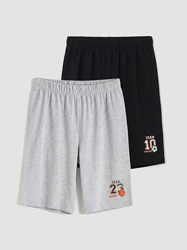 LCW Kids Baskılı Erkek Çocuk Pijama Şort 2'li
