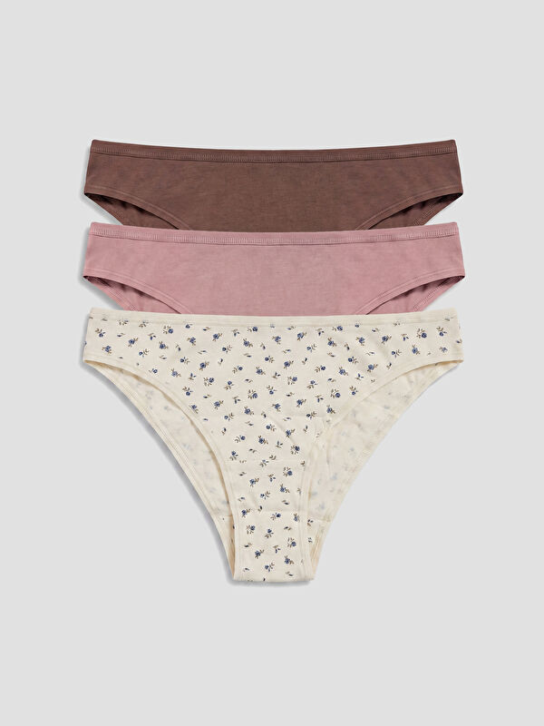 LCW DREAM Bedruckte Brasilianische Slips 3er-Pack