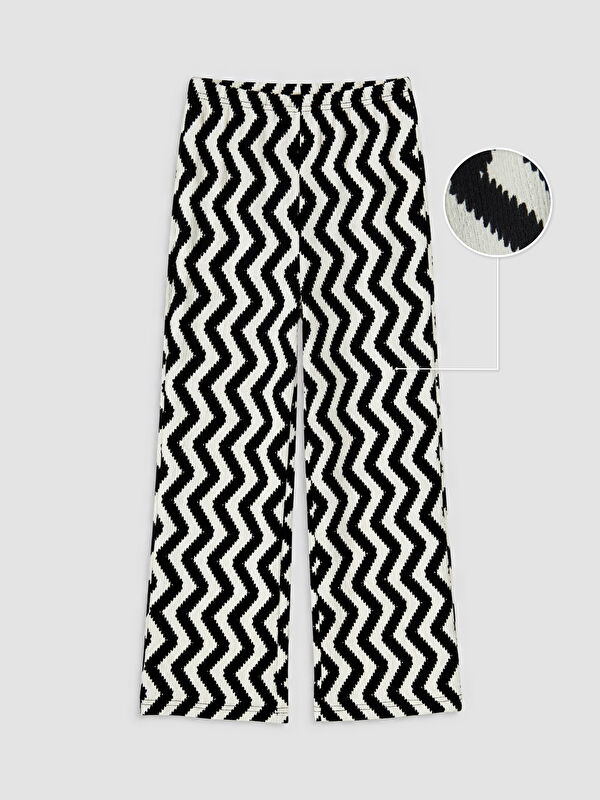 LCW Kids Pantalon à Motifs à Taille Élastiquée pour Fille