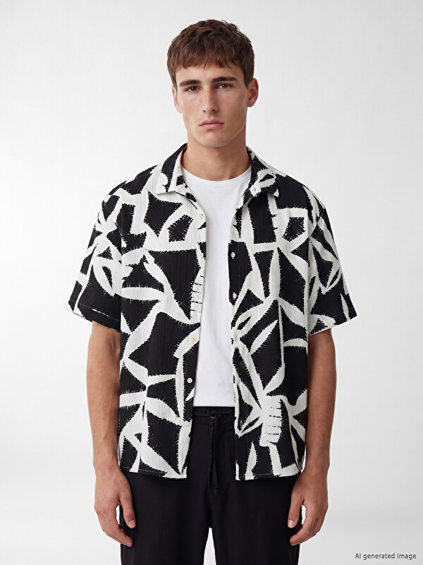 LCW Vision Chemise à motifs pour homme coupe régulière