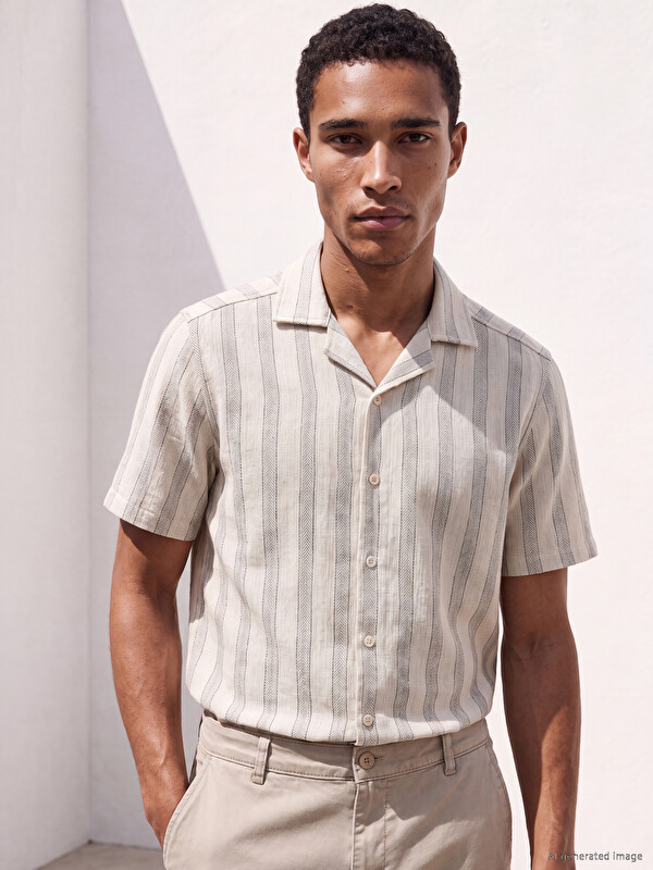 LCW Vision Regular Fit Striped Patterned Men's Shirt