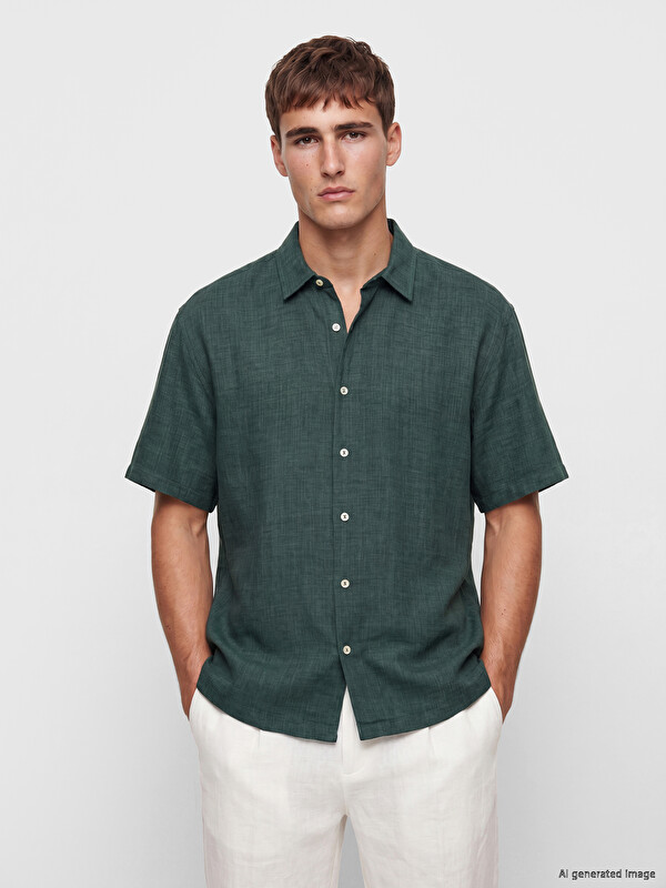 LCW Vision Regular Fit Crepe Men's Shirt