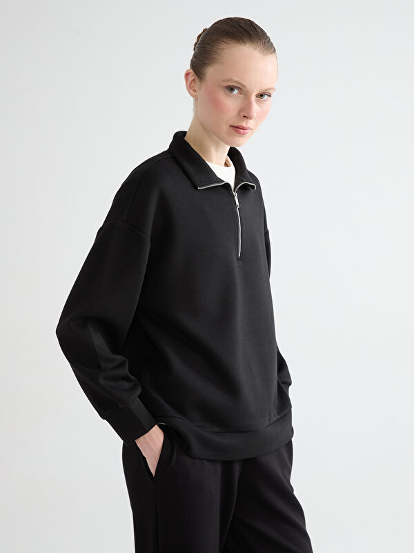 LCWAIKIKI Classic Mock Neck Soft Touch Women's Sweatshirt