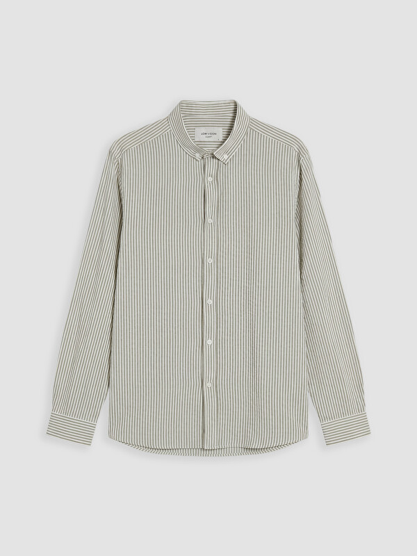 LCW Vision Slim Fit Striped Crinkle Men's Shirt