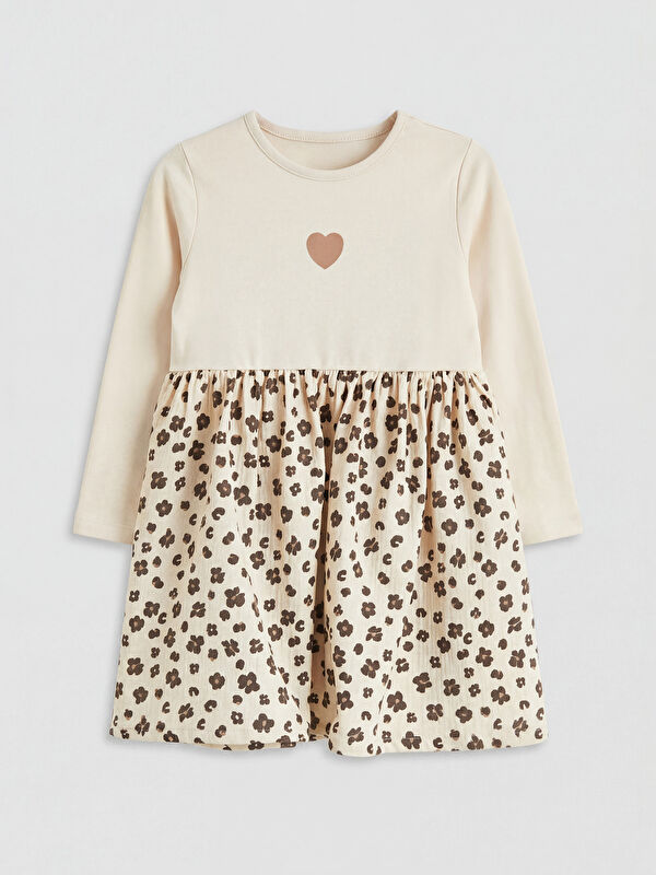 LCW Kids Girls' Long Sleeve Ruffled Dress