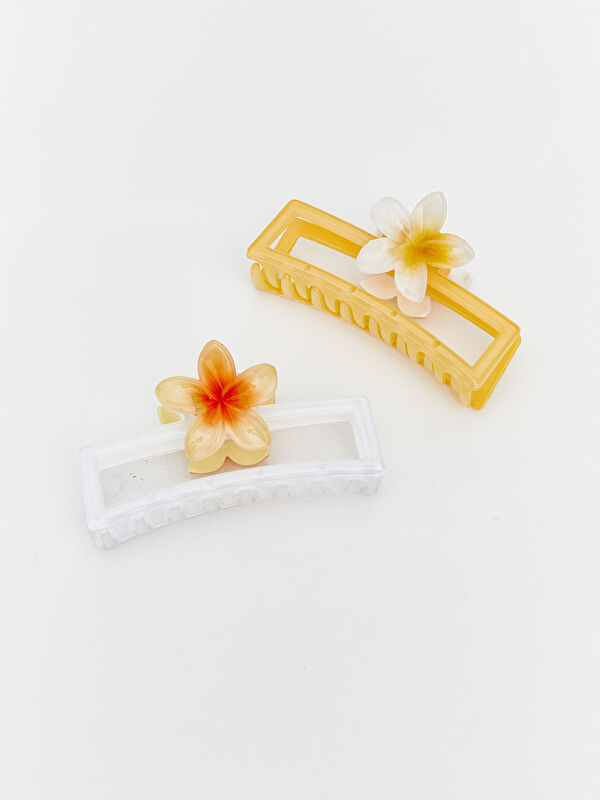 LCW JOY Floral Hair Clip Set for Women, Set of 2