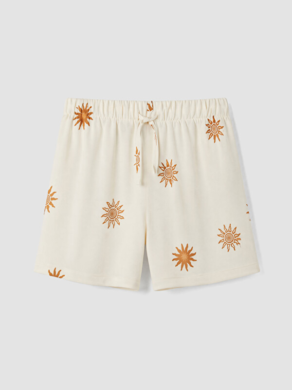 LCW DREAM Güneş Baskılı Kadın Şort Pijama Altı