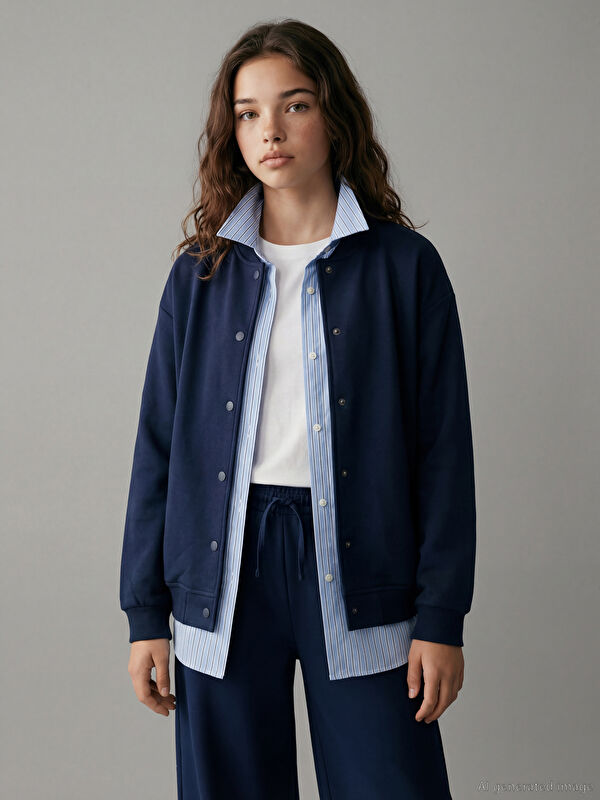 LCW Kids Girls' Thick Varsity Jacket