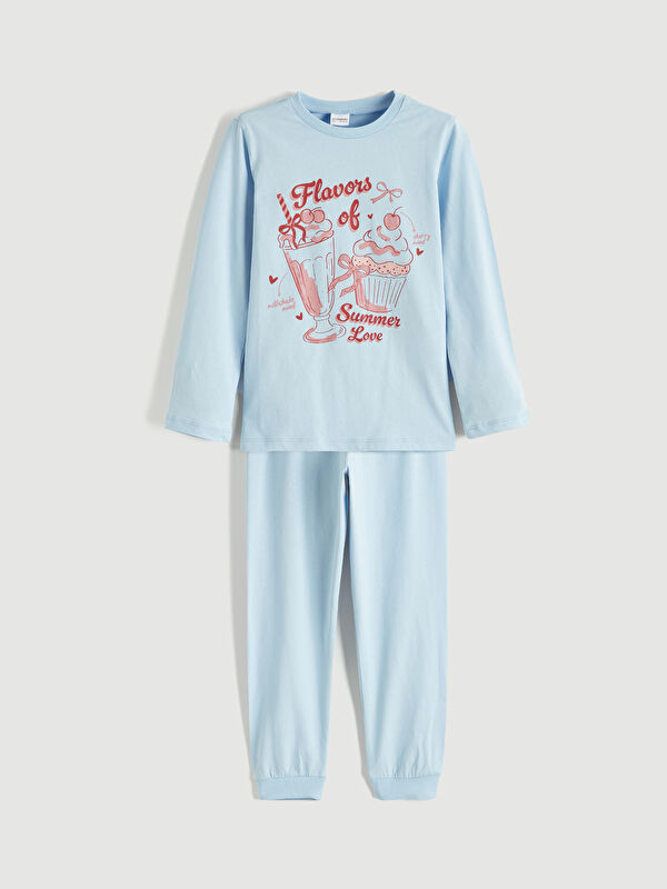 LC WAIKIKI Baskılı Kız Çocuk Pijama Takım