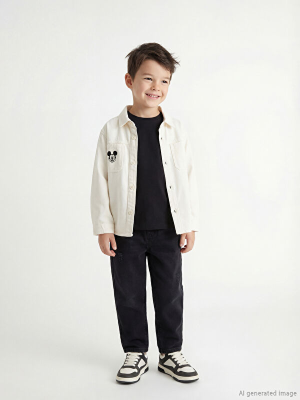 LCW Kids Beli Lastikli Erkek Çocuk Jean Pantolon