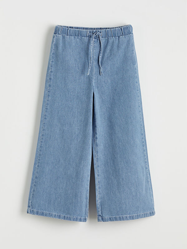 LC WAIKIKI Beli Lastikli Wideleg Kız Çocuk Jean Pantolon