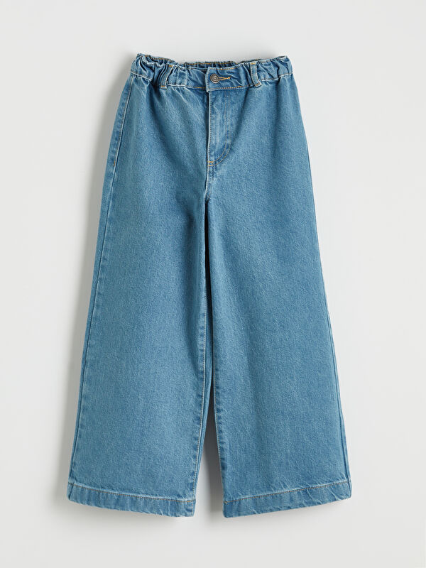 LC WAIKIKI Beli Lastikli Wideleg Kız Çocuk Jean Pantolon