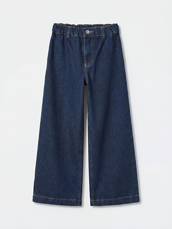 LC WAIKIKI Beli Lastikli Wideleg Kız Çocuk Jean Pantolon