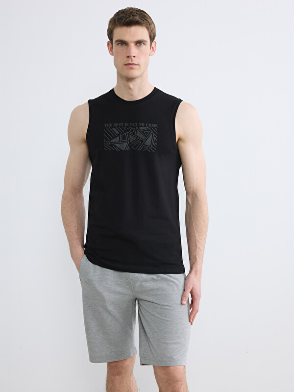 LCWAIKIKI Classic Crew Neck Printed Men's Sleeveless T-Shirt