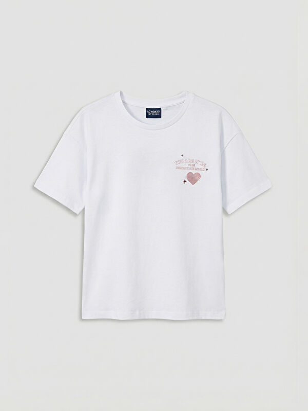 LC WAIKIKI Bisiklet Yaka Kız Çocuk Pijama Üst