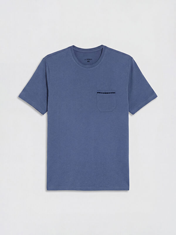 LC WAIKIKI Bisiklet Yaka Kısa Kollu Erkek Pijama Üst