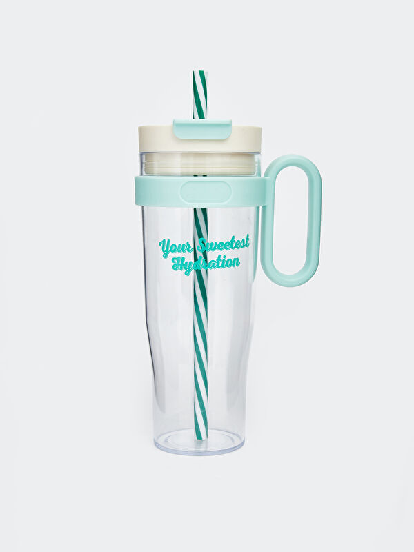 LCW JOY Wasserflasche mit Strohhalm