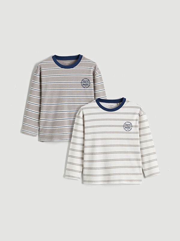LCW Kids Striped Boys' T-Shirt Set of 2