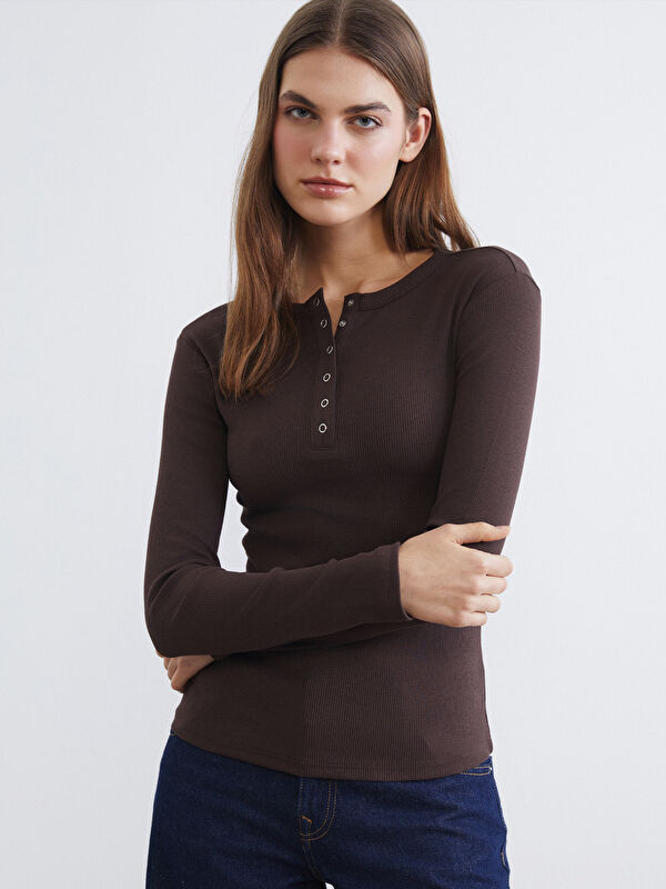 LCW EVERYDAY Bisiklet Yaka Fitilli Kadın Body