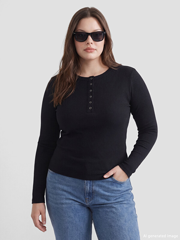 LCW EVERYDAY Bisiklet Yaka Fitilli Kadın Body