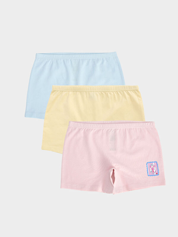 LCW Kids Baskılı Kız Çocuk Boxer 3'lü