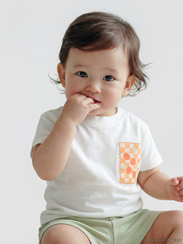 LCW baby Baskılı Kız Bebek Penye Tişört