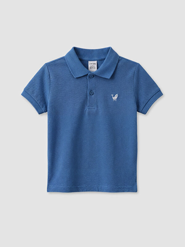 LCW Kids Polo Collar Embroidered Boys' T-Shirt
