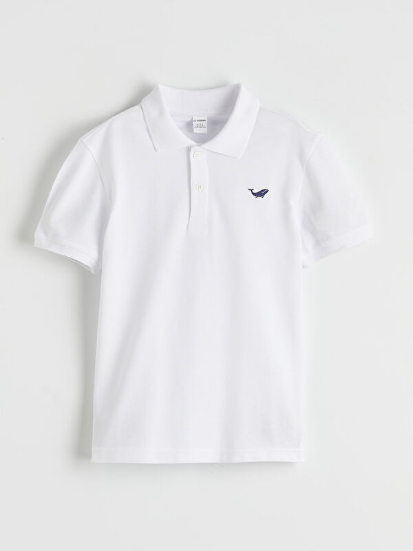 LCW Kids Polo Collar Embroidered Boys' Pique T-Shirt