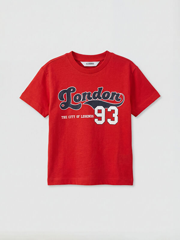LCW Kids Crew Neck London Printed Boys' T-Shirt
