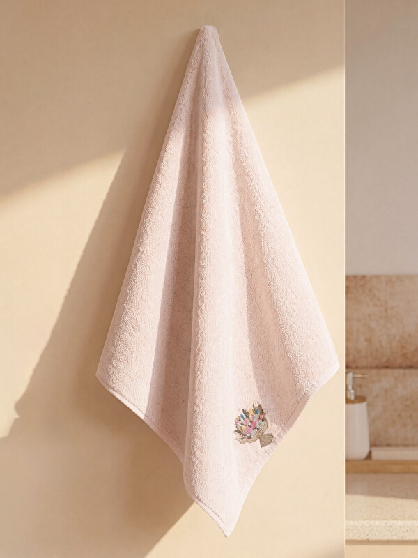 LCW HOME Floral Embroidered Hand Towel 50x80 cm