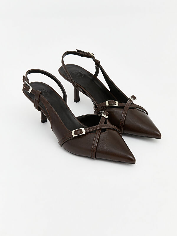 Lcw Steps Kahverengi Lcw Steps Sivri Burunlu Kadın Topuklu Ayakkabı