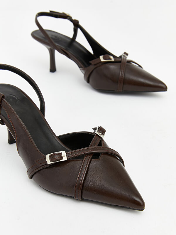 Lcw Steps Kahverengi Lcw Steps Sivri Burunlu Kadın Topuklu Ayakkabı