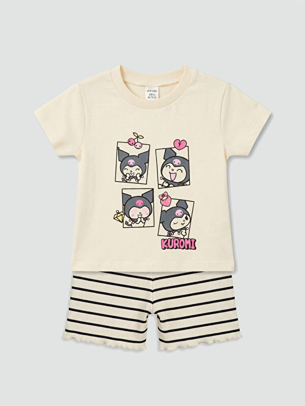 LCW baby طقم بنات رضع بطبعة Kuromi