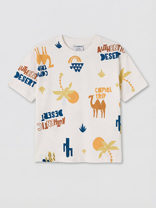 LCW Kids Crew Neck Printed Boys' T-Shirt