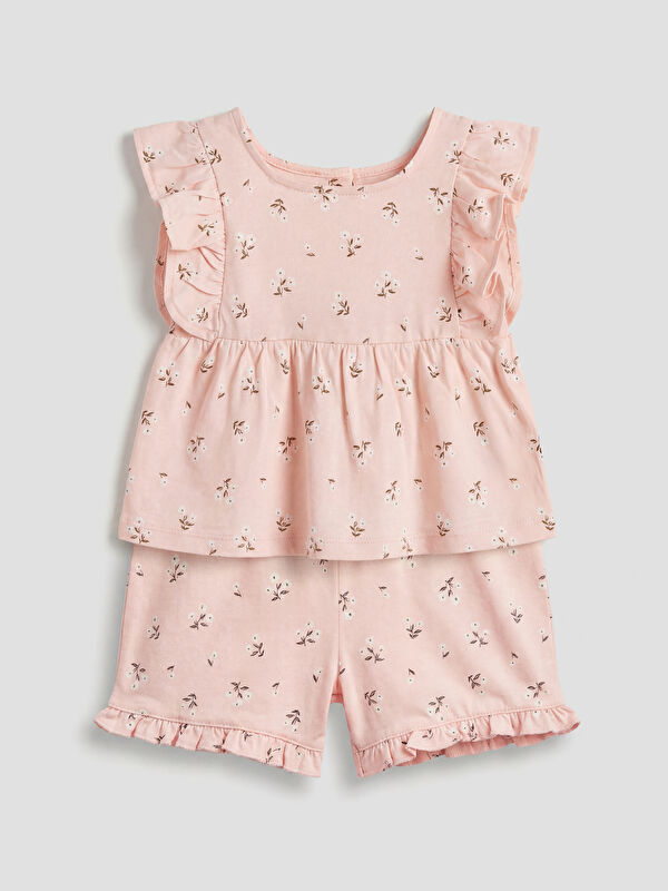 LCW baby Floral Baby Girls' Blouse and Shorts