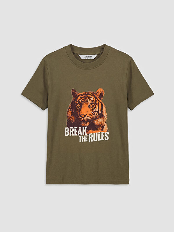 LCW Kids Crew Neck Printed Boys' T-Shirt