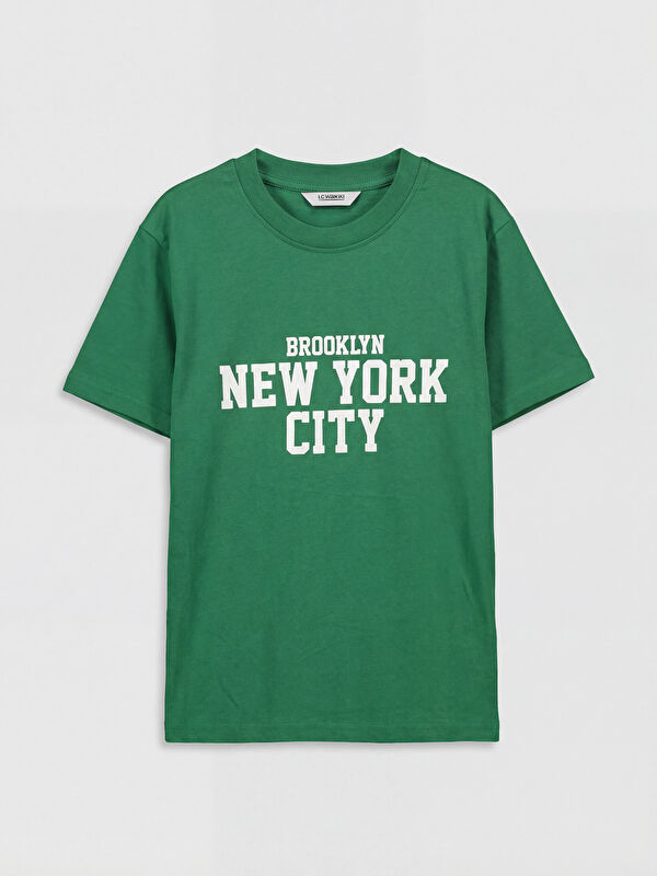 LCW Kids Crew Neck Printed Boys' T-Shirt