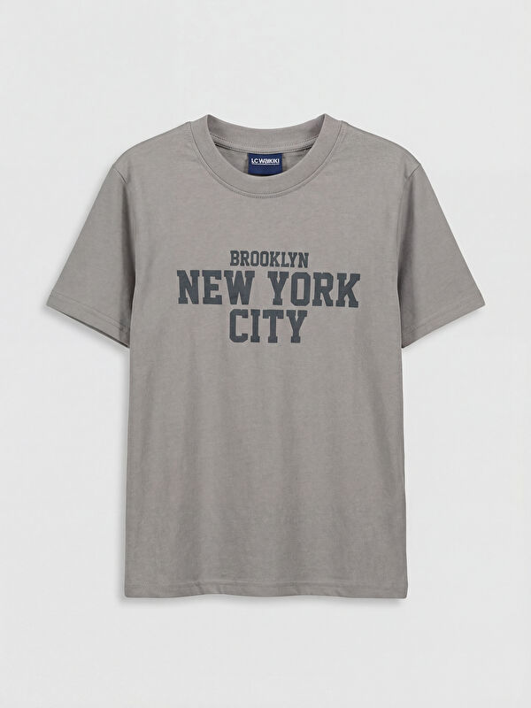 LCW Kids Crew Neck NYC Printed Boys' T-Shirt