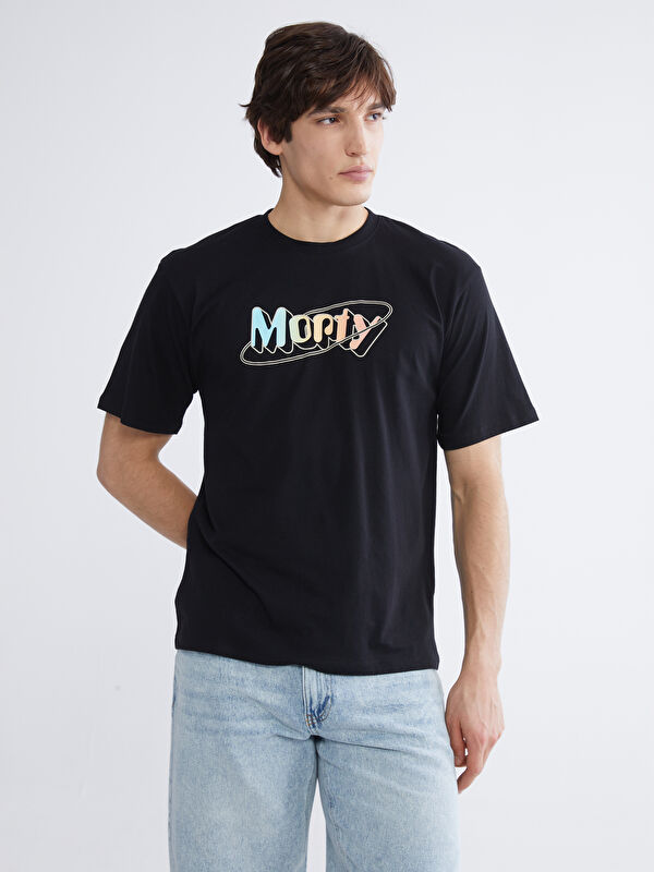XSIDE Rick and Morty Baskılı Penye Erkek Tişört