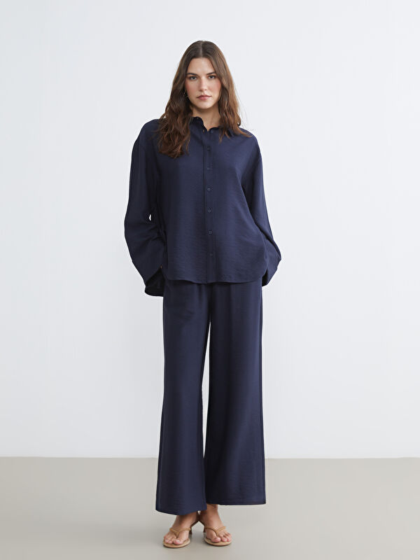 LCW Comfort Серпімді белдікті кең балақты әйелдер шалбары
