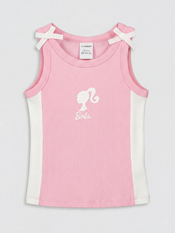 LCW Kids Crew Neck Barbie Printed Girls' Tank Top