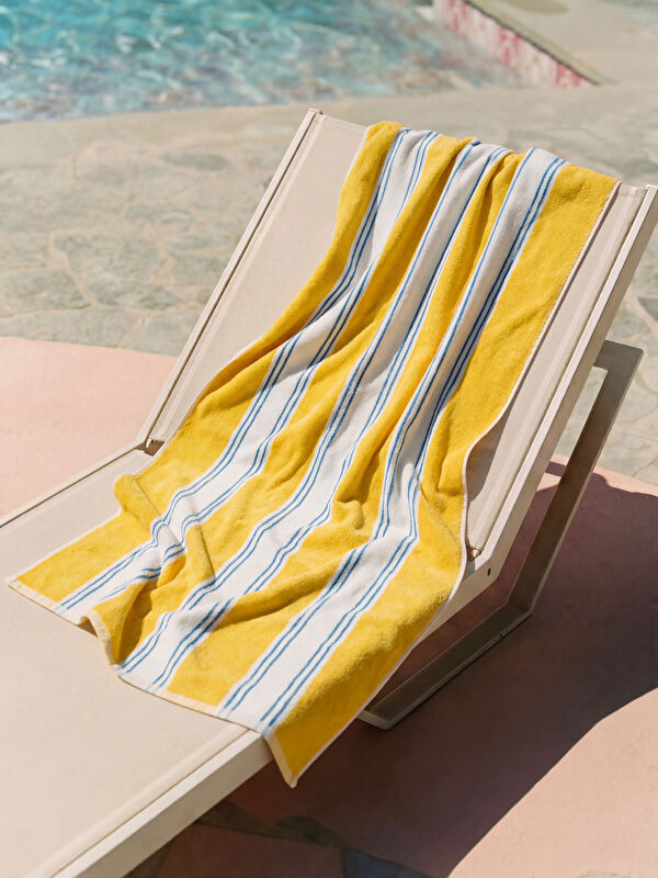 LCW HOME Çizgi Desenli Plaj Havlusu 70x150 cm