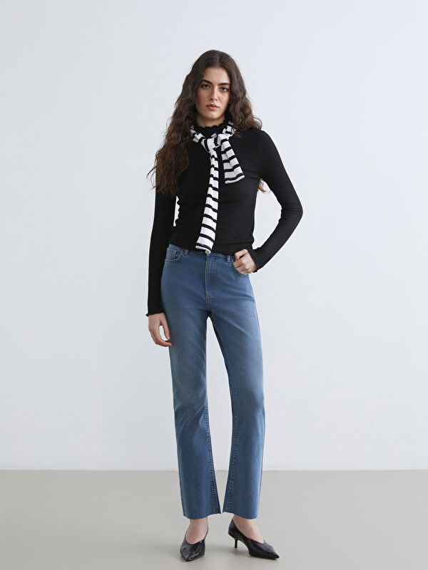 LCW Jeans Укороченные клёш женские джинсы
