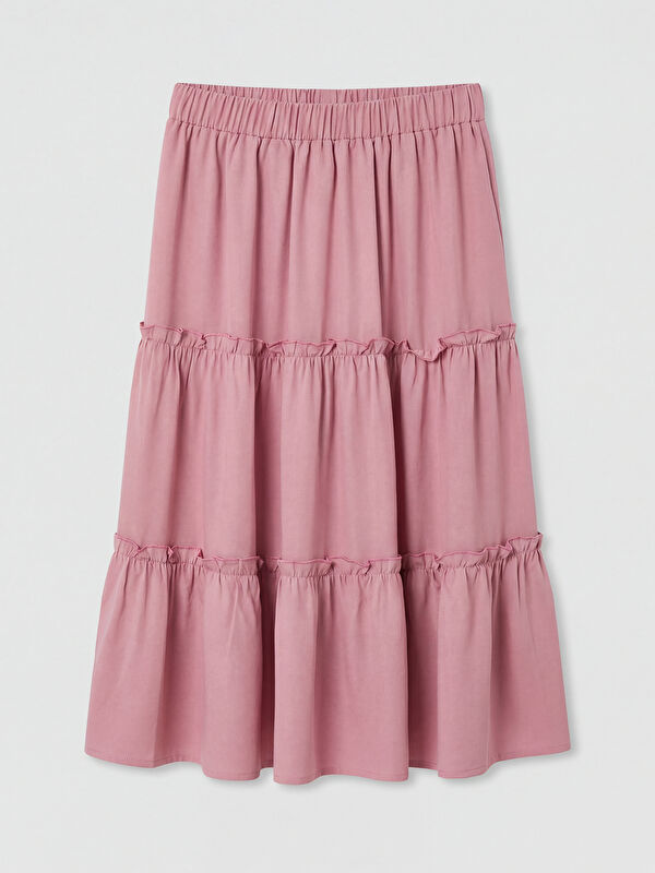 LCW Kids Elastic Waist Layered Girls' Skirt