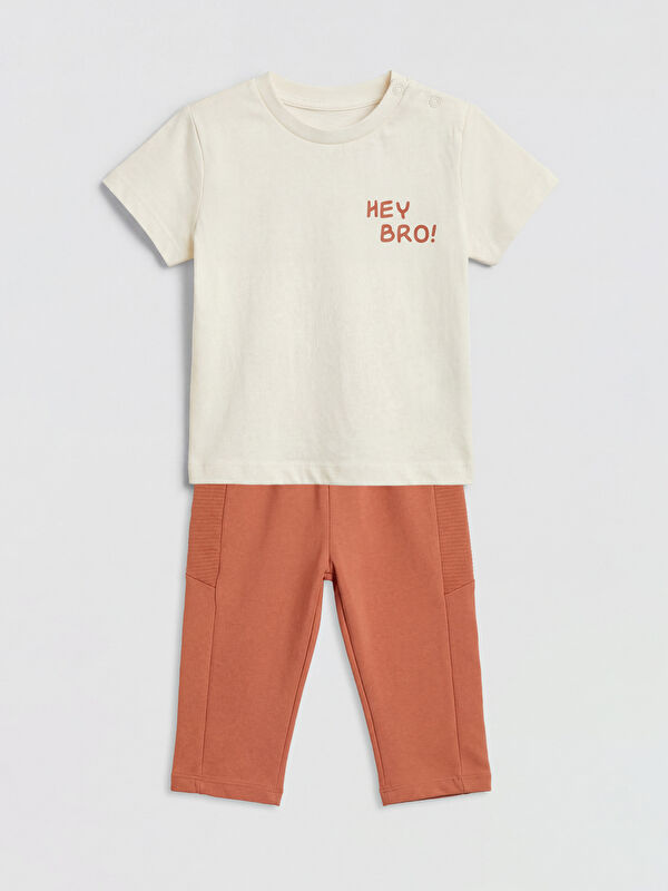 LCW baby T-shirt et pantalon de survêtement imprimés pour bébés garçons