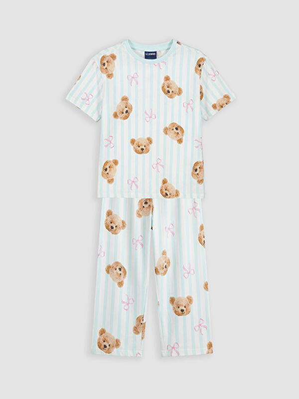 LCW Kids Djevojka ZELENA Pidžama set