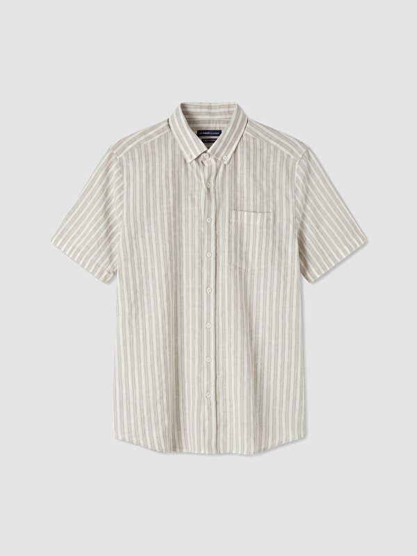 LCWAIKIKI Classic Regular Fit Çizgili Erkek Gömlek
