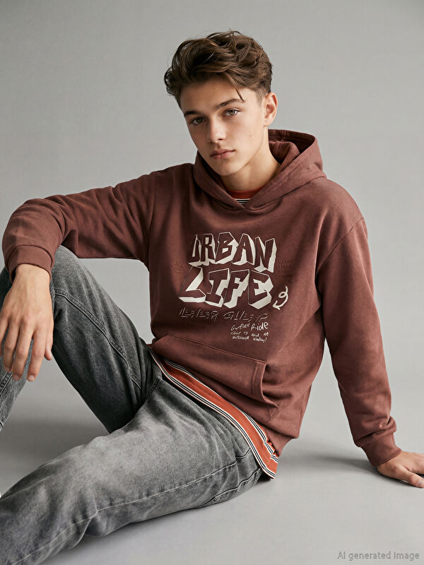 LCW Kids Kapüşonlu Erkek Çocuk Sweatshirt