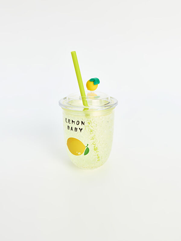 LCW HOME Limon Baskılı Pipetli Meşrubat Bardağı