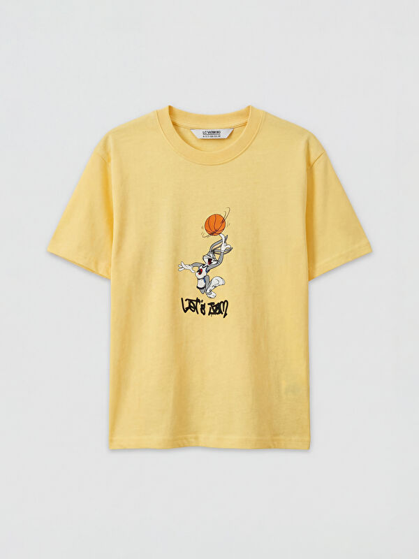 LCW Kids Crew Neck Bugs Bunny Printed Boys' T-Shirt